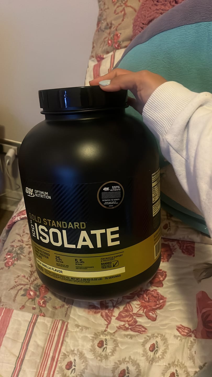 Customer photo review of Gold Standar 100% Isolate 5 lbs
