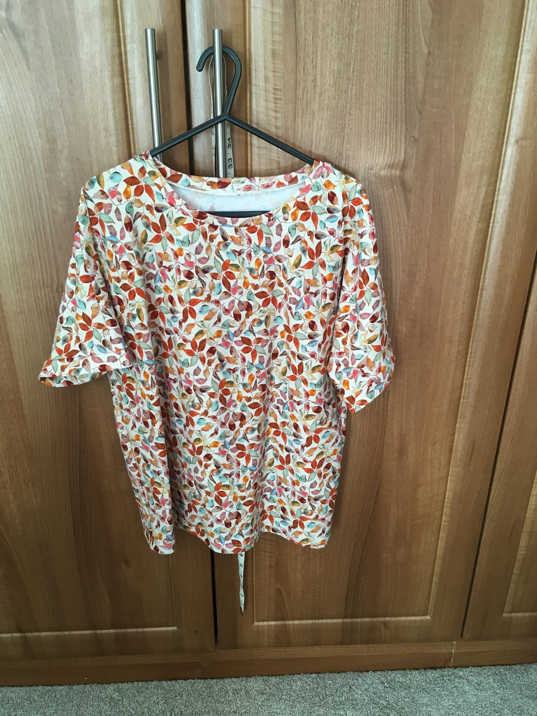 Customer photo review of Chroma Leaves Cotton Jersey Fabric