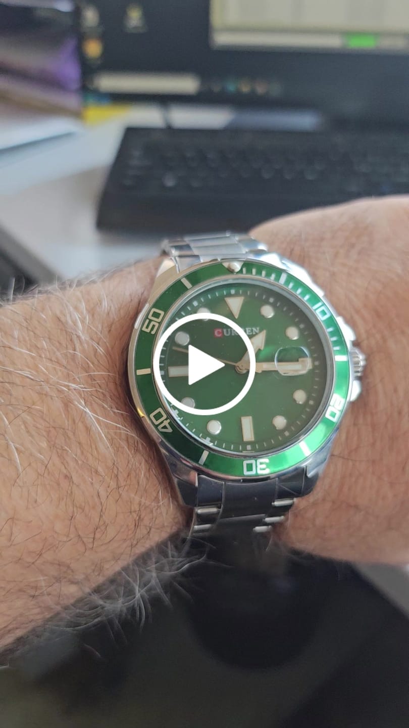 Customer video review of Curren Sub® orologio uomo acciaio
