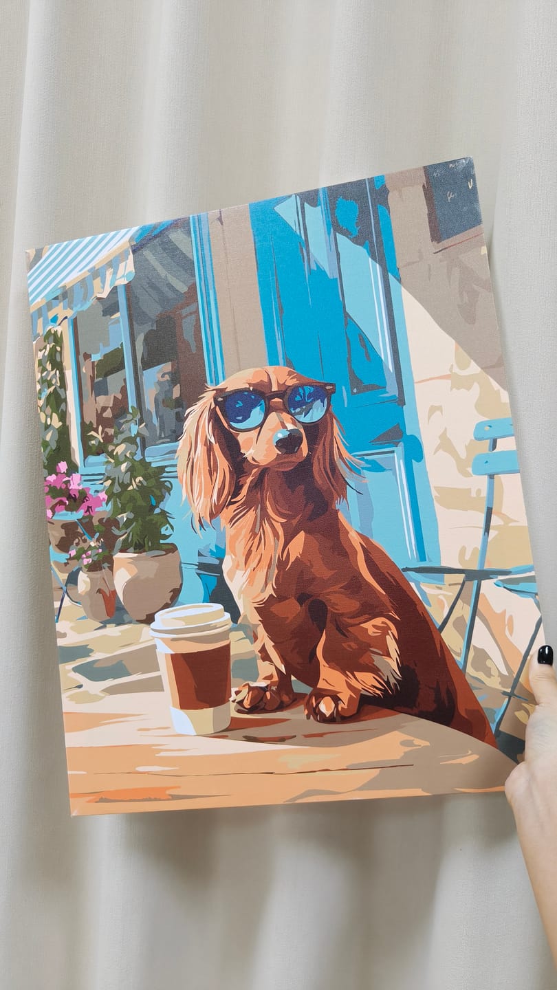 Customer photo review of Cool Dog | Paint by Number