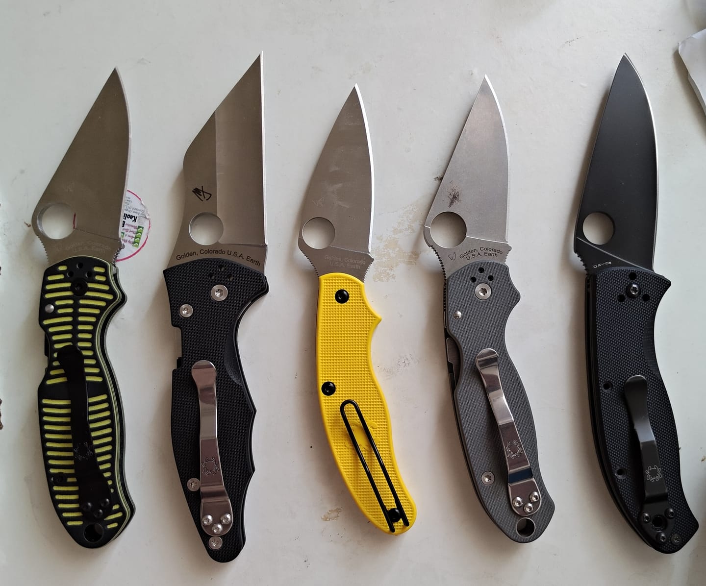 Customer photo review of Spyderco Para 3 Salt Compression Lock Folding Knife (SC223GBKYLMCP)