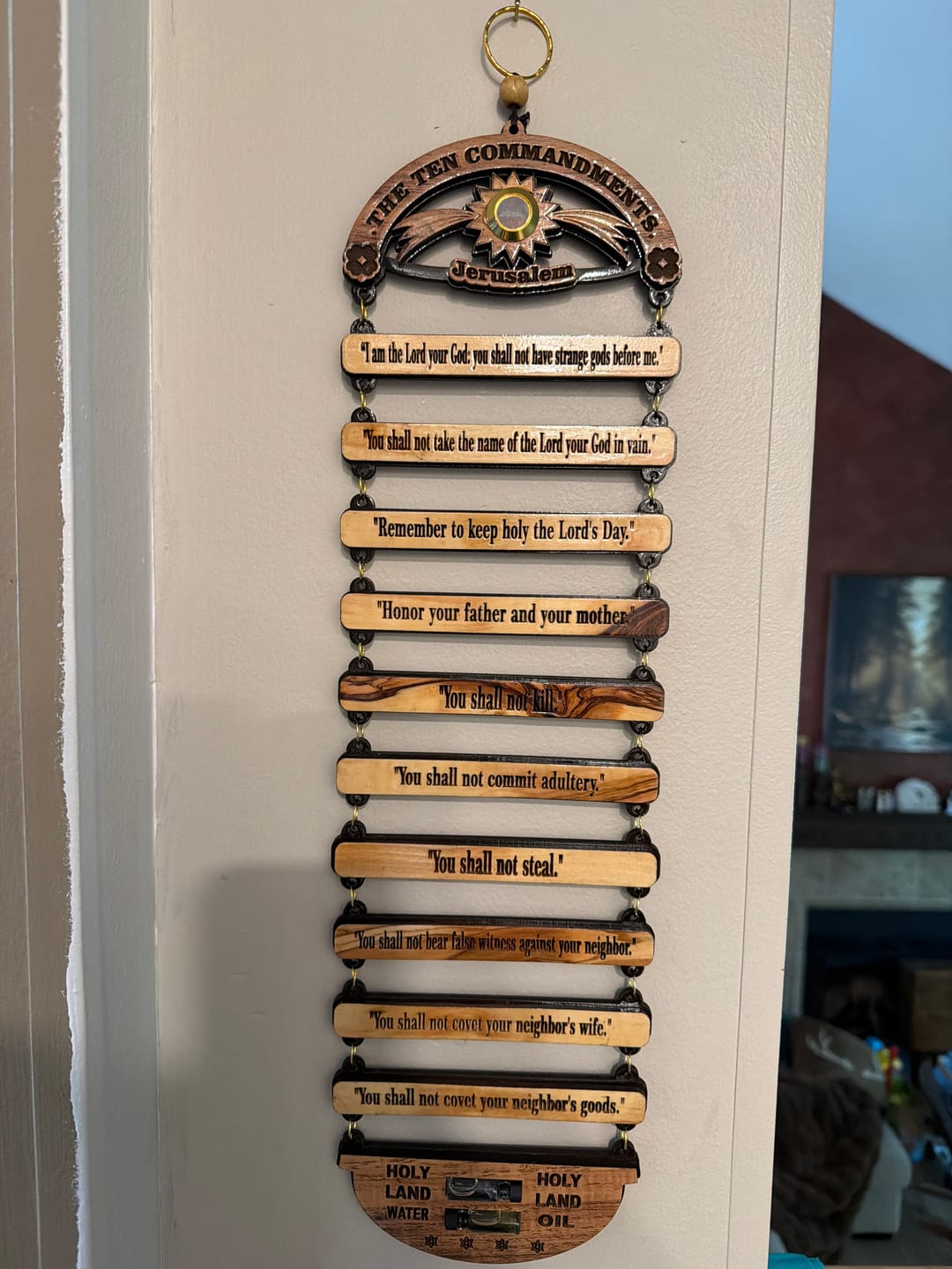 Customer photo review of Ten Commandments from the Holy Land Wall Hanging