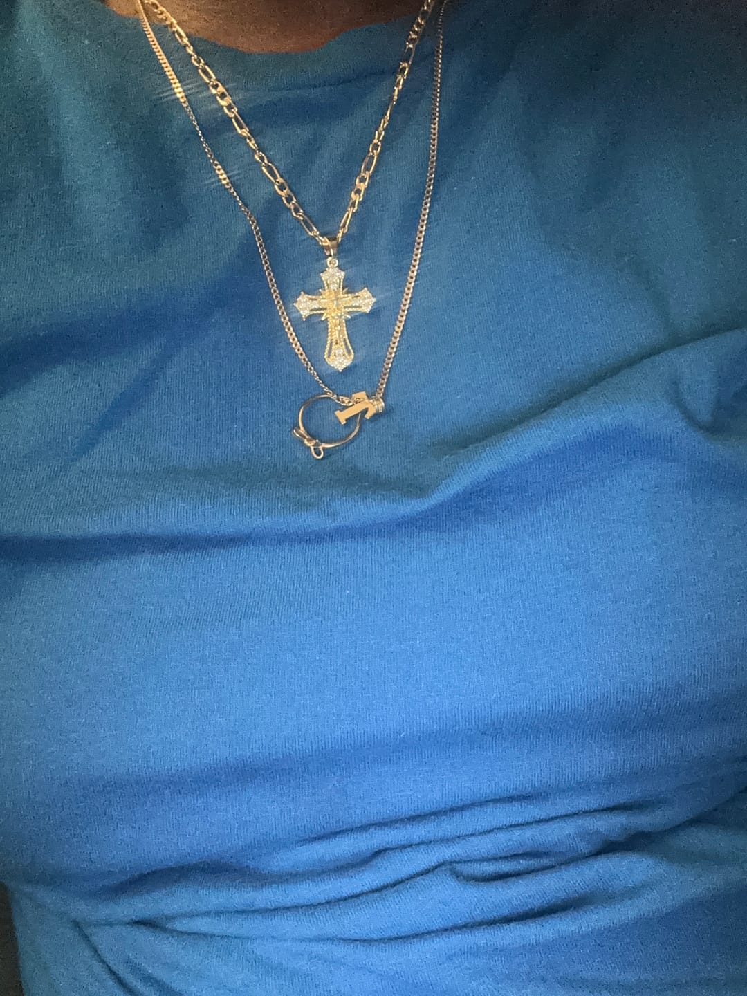 Customer photo review of FREE Today: 4-Styled Sacred Crucifix Necklace: Elegant Design & Faithful Reminder for Every Day