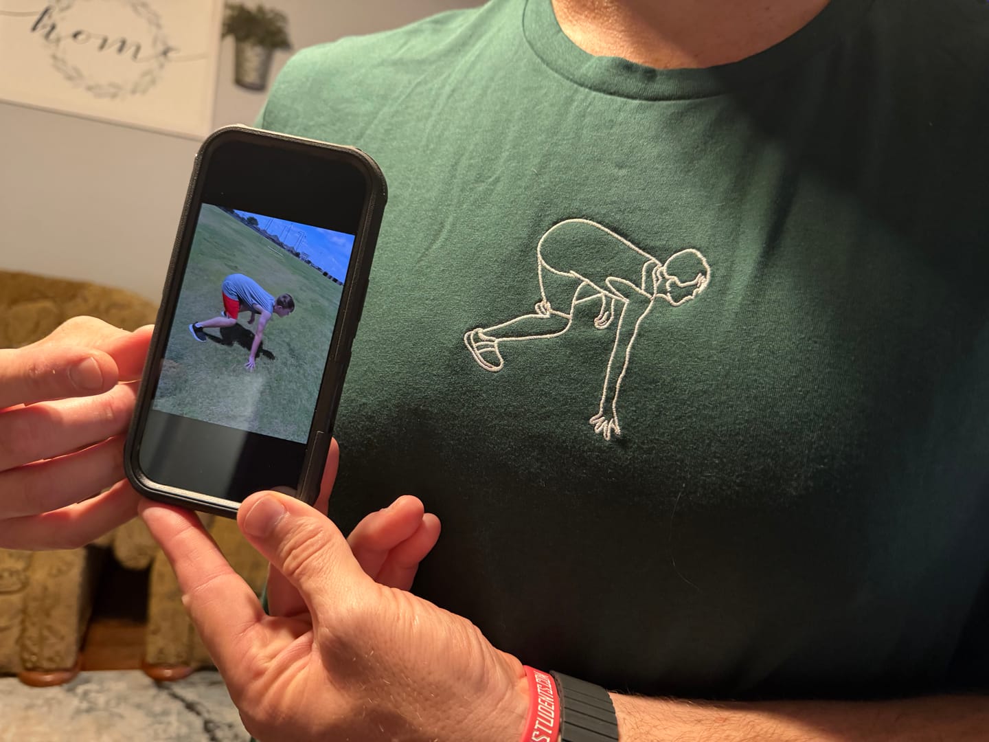 Customer photo review of Custom Sports T-Shirt