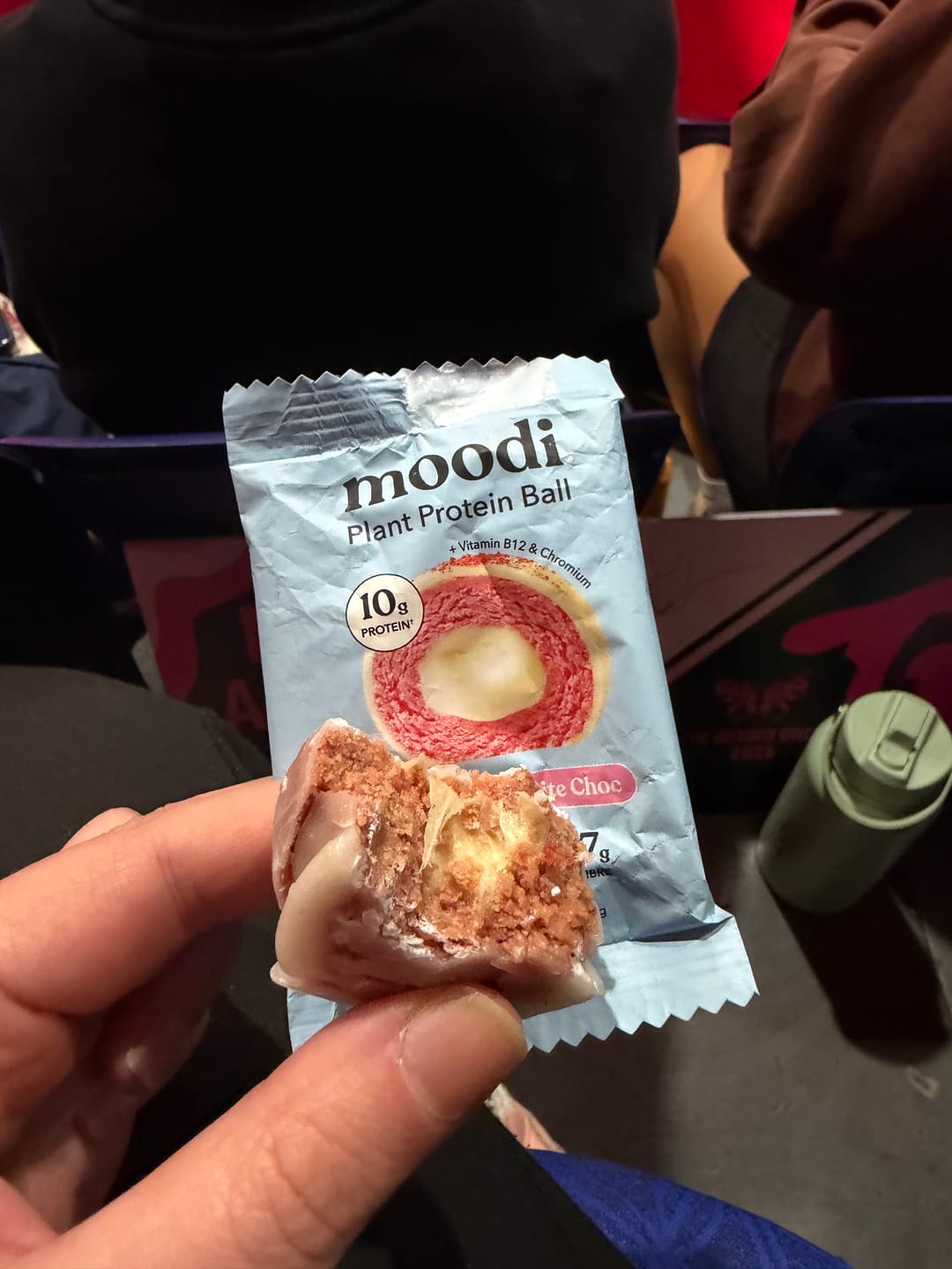 Customer photo review of Raspberry White Choc Plant Protein Ball