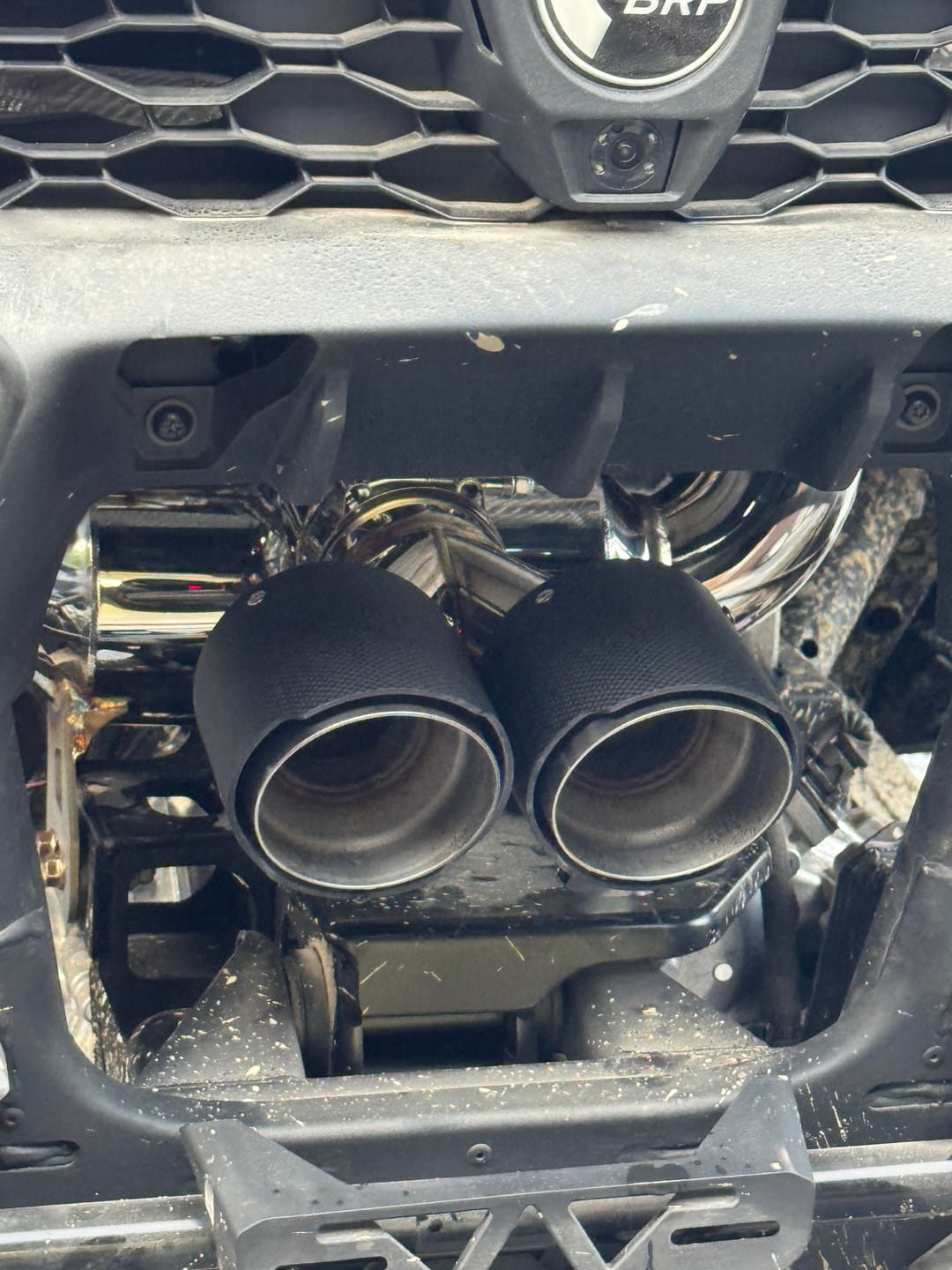 Customer photo review of RPM Maverick R Carbon / Colored Dual Exhaust Tips