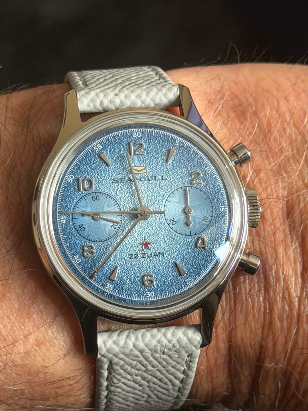 Customer photo review of Seagull 1963 Aurora Edition Chronograph Watch 37.3mm