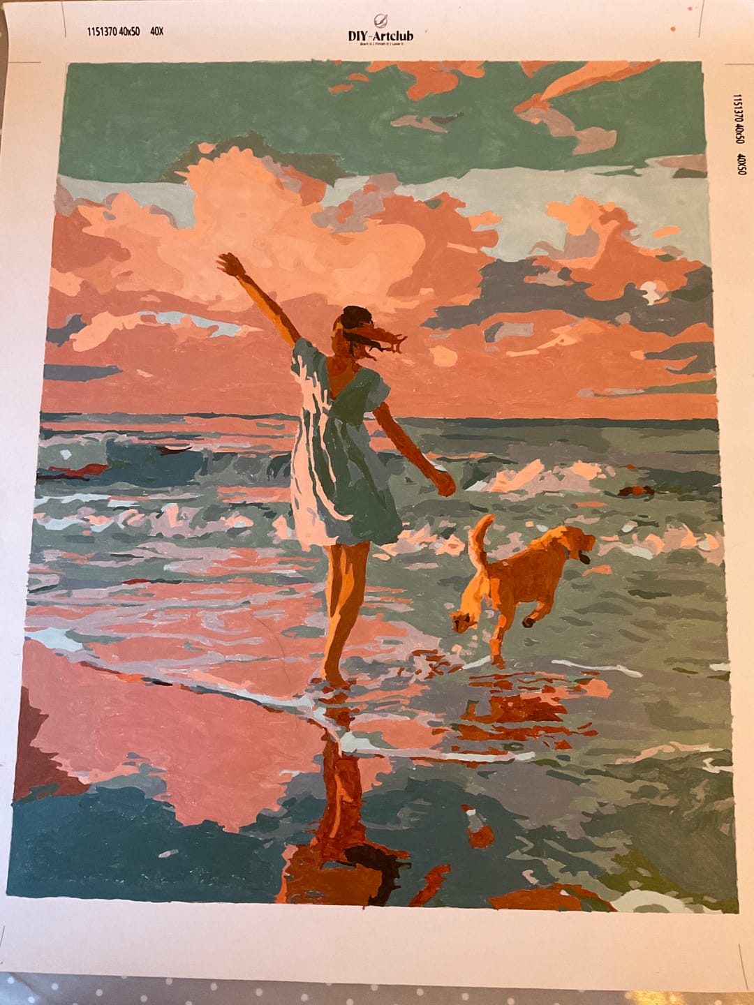 Customer photo review of Waves of Joy | Paint by Number