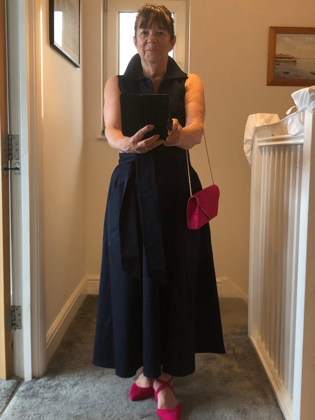 Customer photo review of The 'Ashore Zip Pocket' Dress in Navy