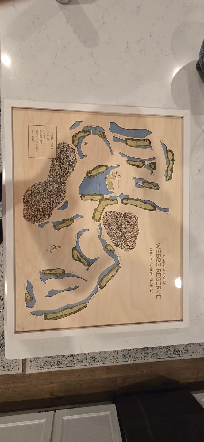 Customer photo review of Custom 3D Multi-Layer Golf Map