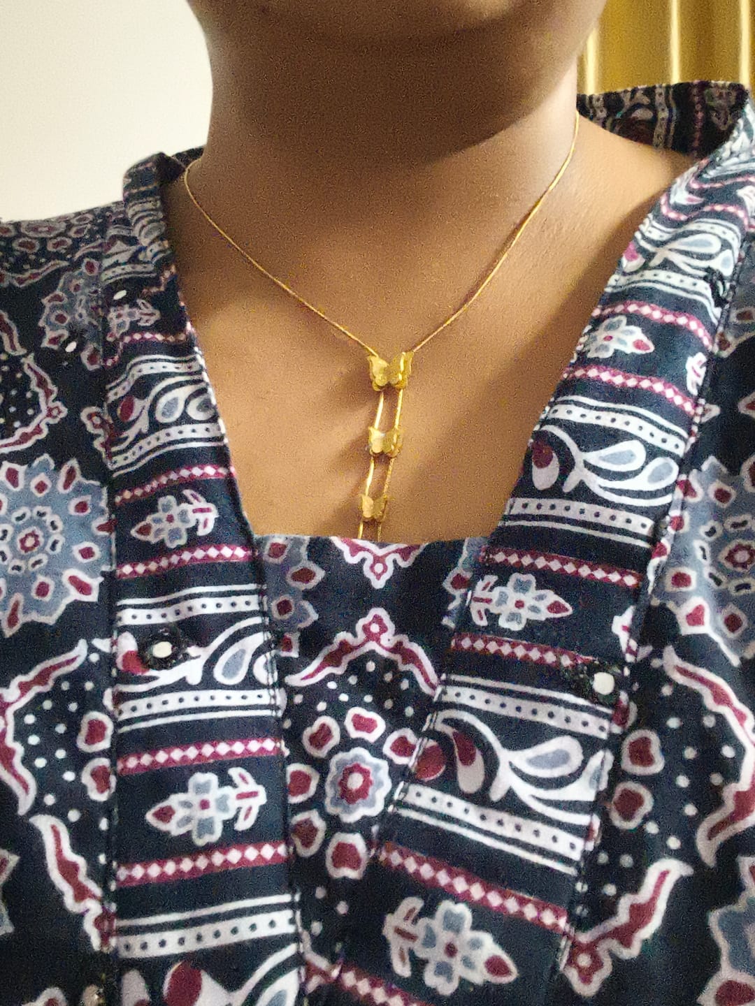 Customer photo review of Butterfly Long Chain Necklace