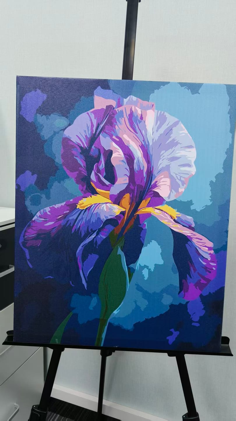 Customer photo review of Purple Bloom | Paint by Number