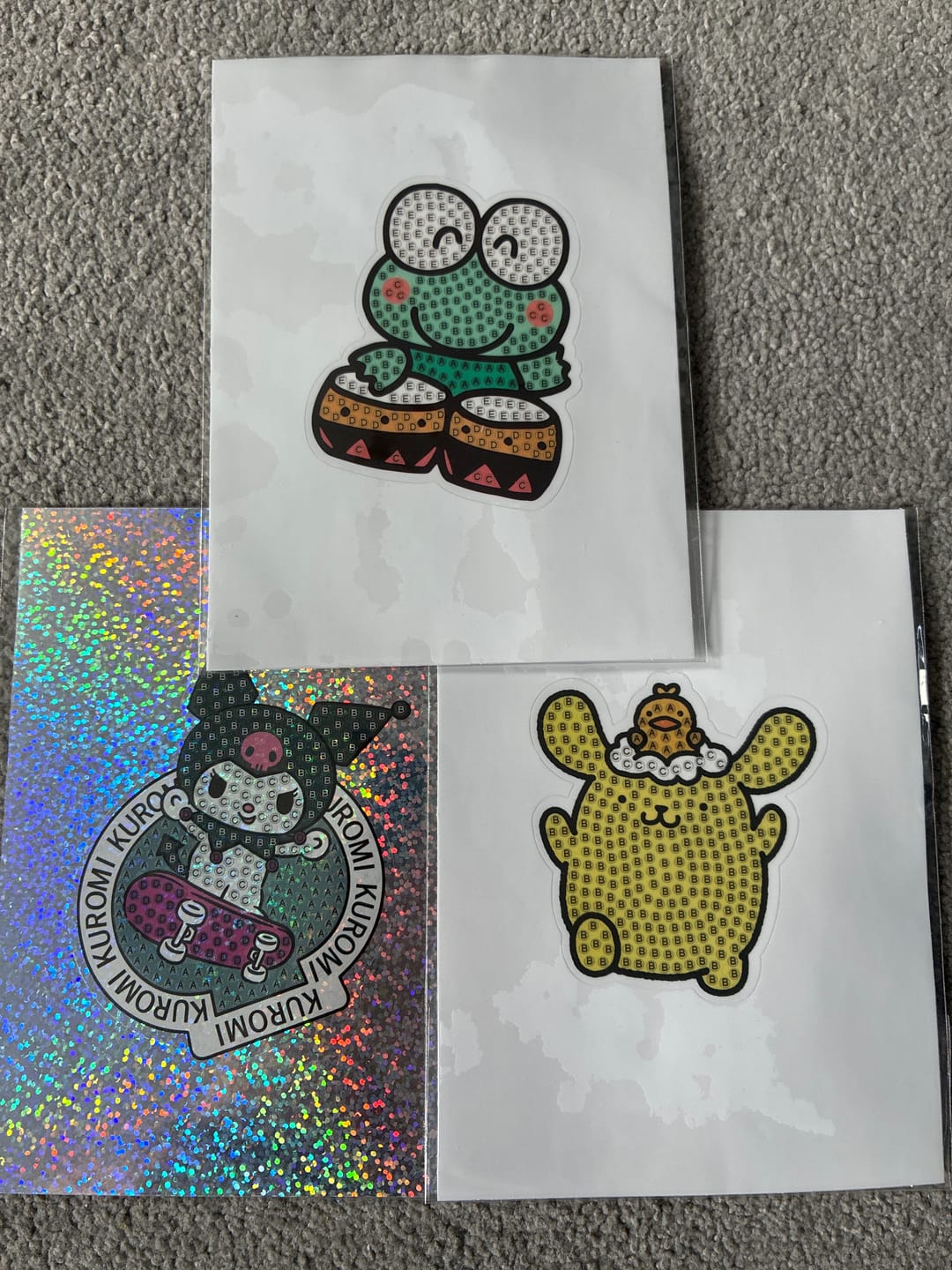 Customer photo review of Hello Kitty And Friends Crystal Art Sticker Pack