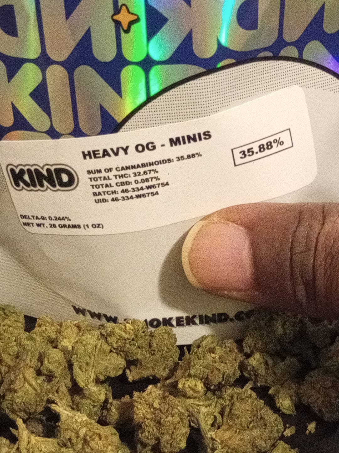 Customer photo review of Heavy OG - Minis - 28 Grams - Indica