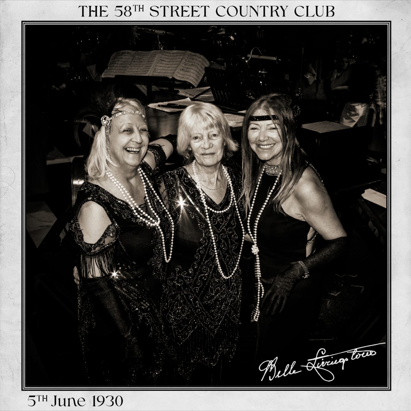 Customer photo review of 1920s Black & Gold Beaded Evelyn Flapper Dress