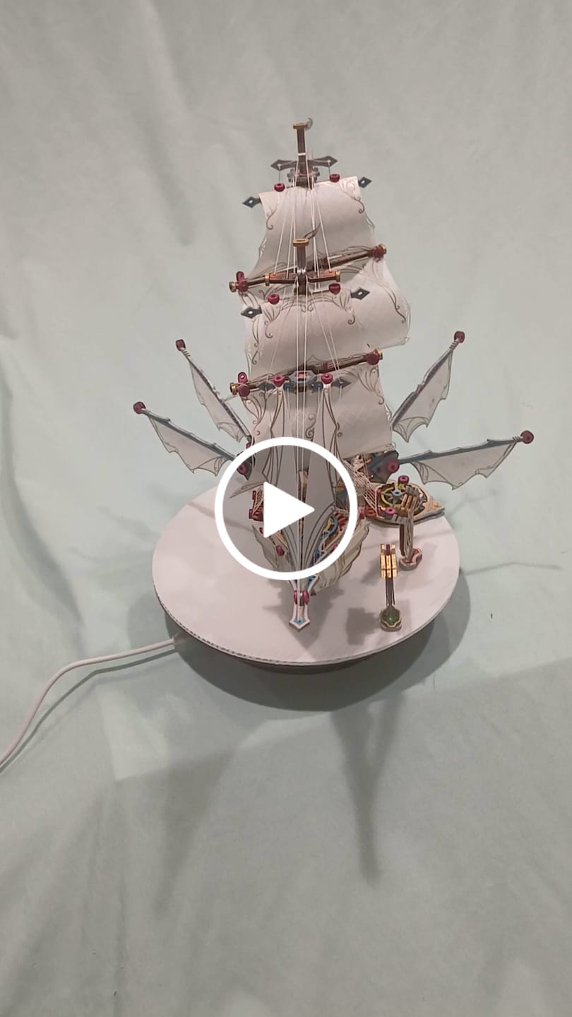 Customer video review of Rokrgeek  Fantasy Elf Ship DIY 3D Wooden Puzzle Kit
