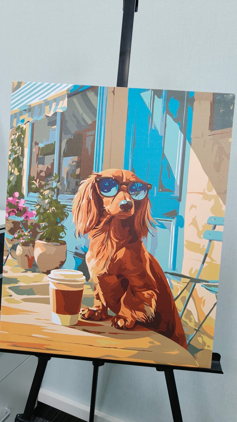 Customer photo review of Cool Dog | Paint by Number