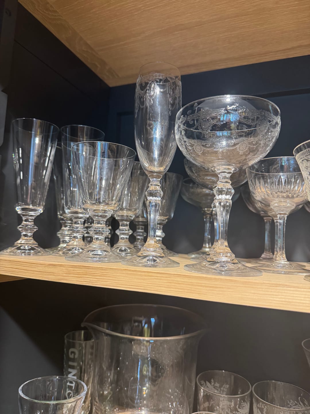 Customer photo review of Etched Catherine Champagne Flutes – Tall Elegant Glasses