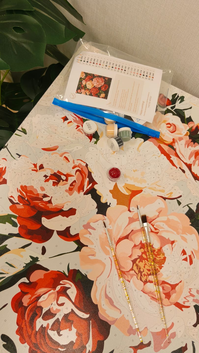 Customer photo review of Peonies | Paint by Number