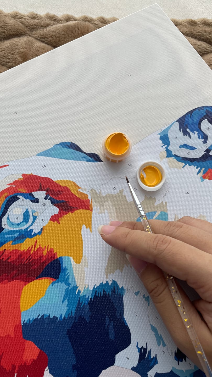 Customer photo review of Colorful Beagle | Paint by Number