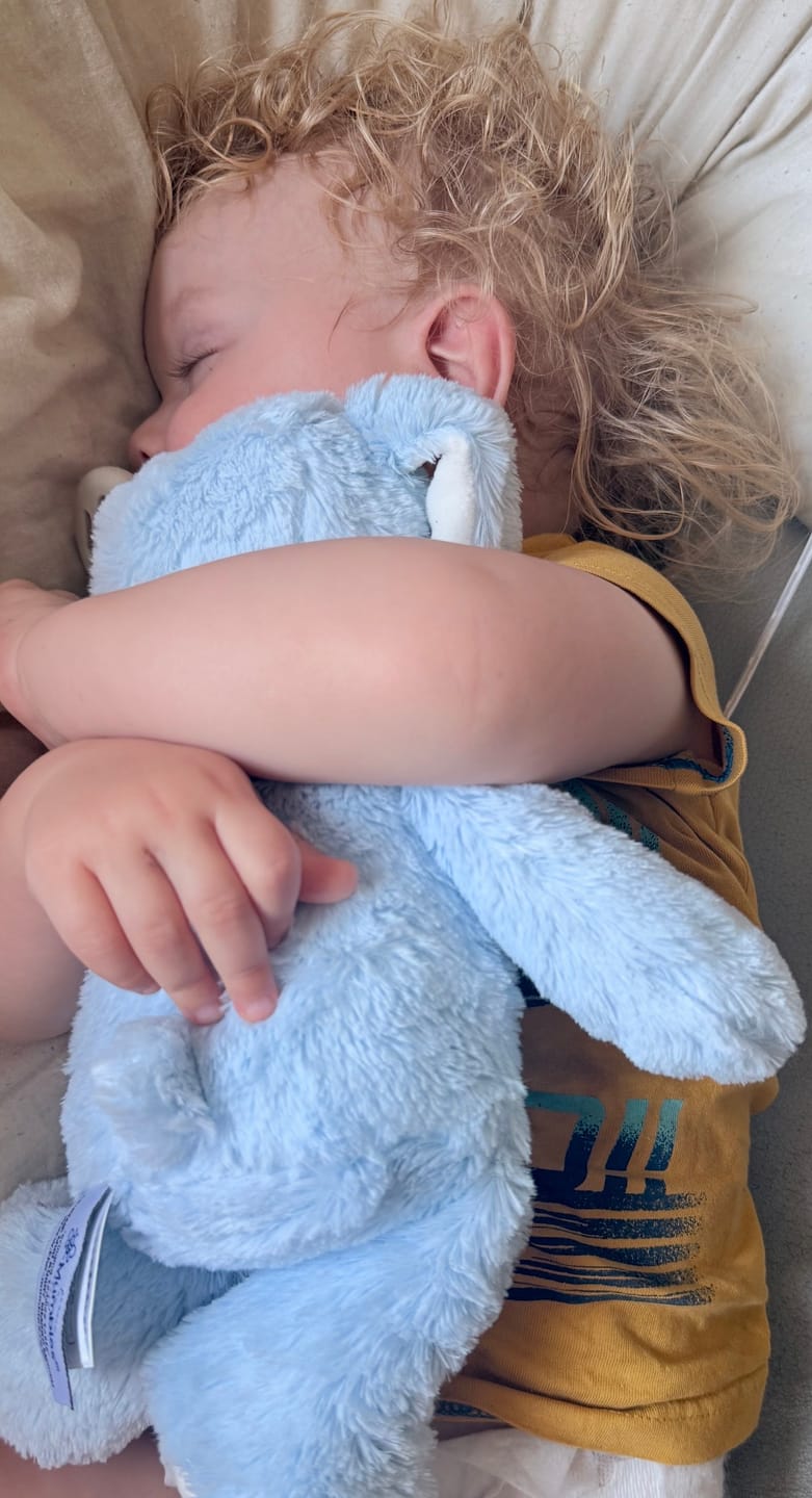 Customer photo review of A Cuddle from Heaven Personalised Photo Teddy Bear