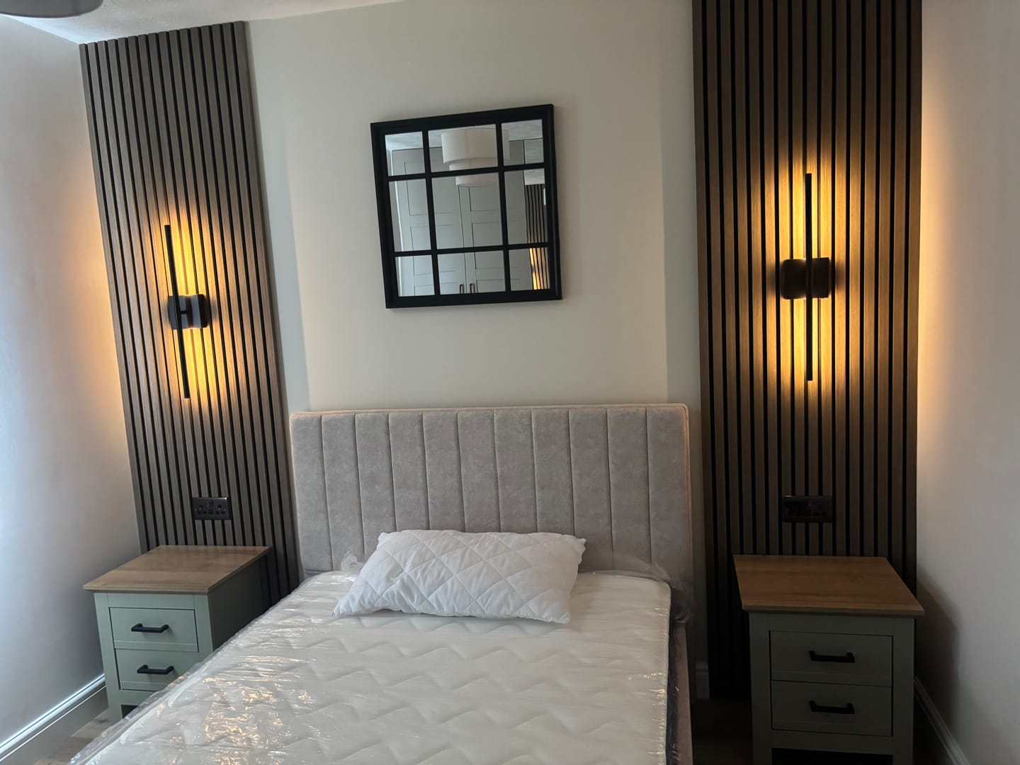 Customer photo review of Walnut Acoustic Wall Panel