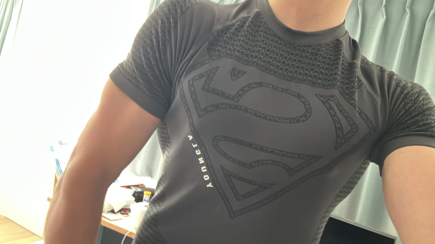 Customer photo review of 4117 - Superman Compression Tees