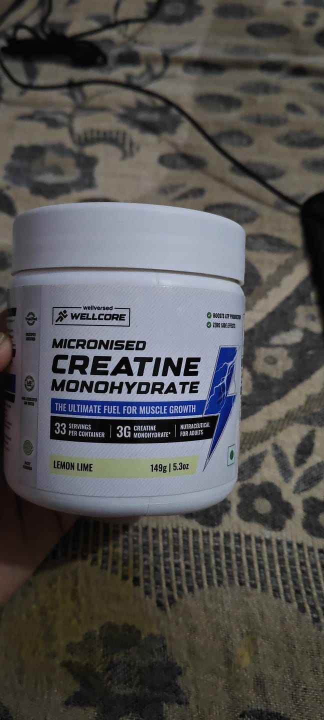 Customer photo review of Wellcore - Pure Micronised Creatine Monohydrate | Lemon Lime (149g, 33 servings)