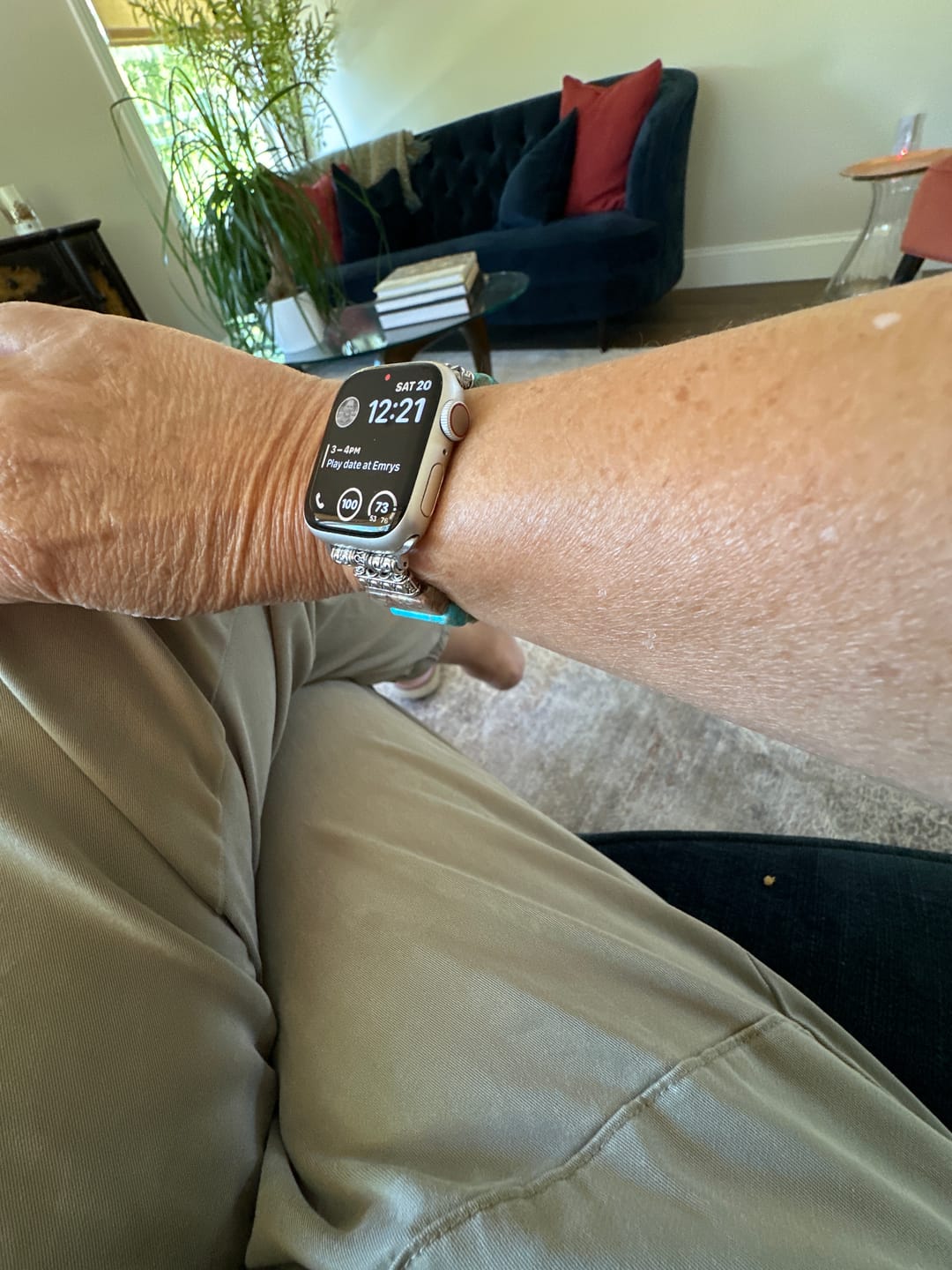 Customer photo review of Chic Chakra Stretch Apple Watch Strap