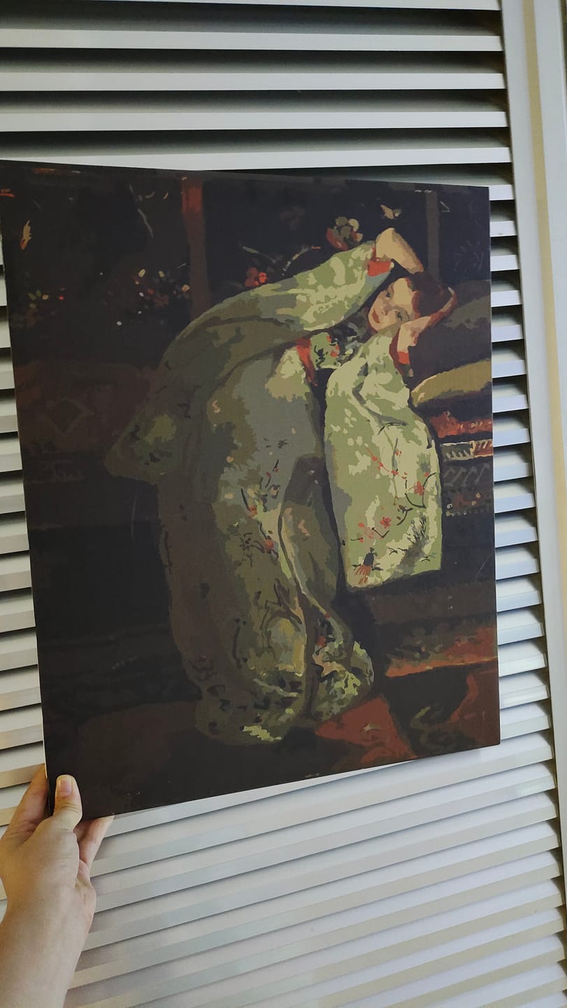 Customer photo review of Girl in a White Kimono - George Hendrik Breitner | Paint by Number