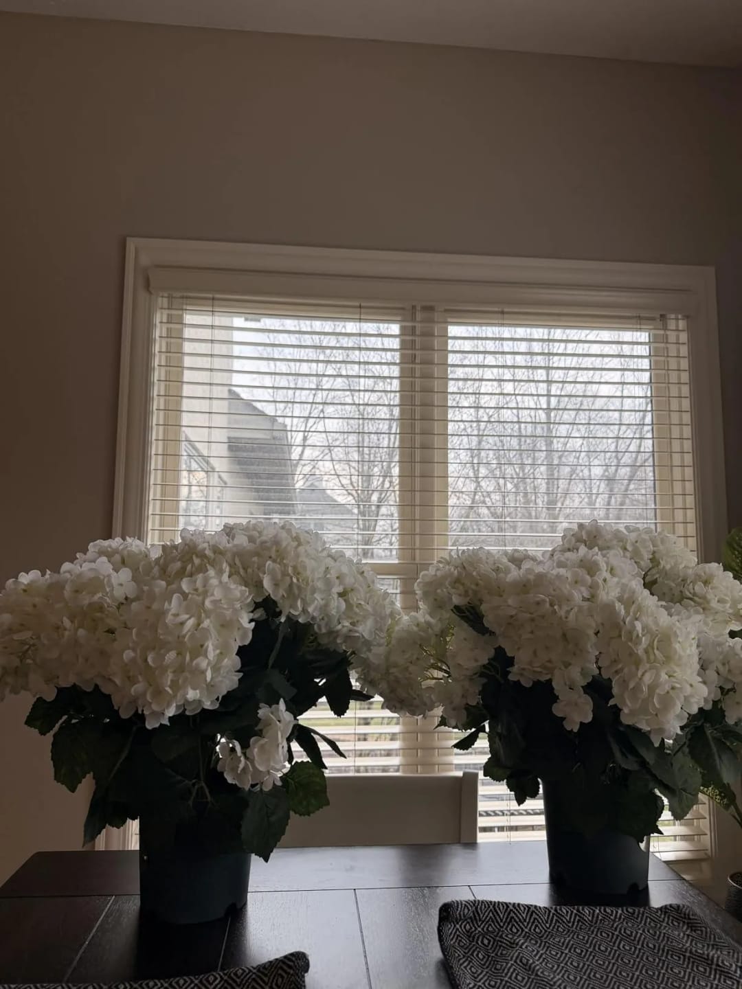Customer photo review of Artificial Outdoor Hydrangea Flowers - UV resistant, Waterproof, Windproof