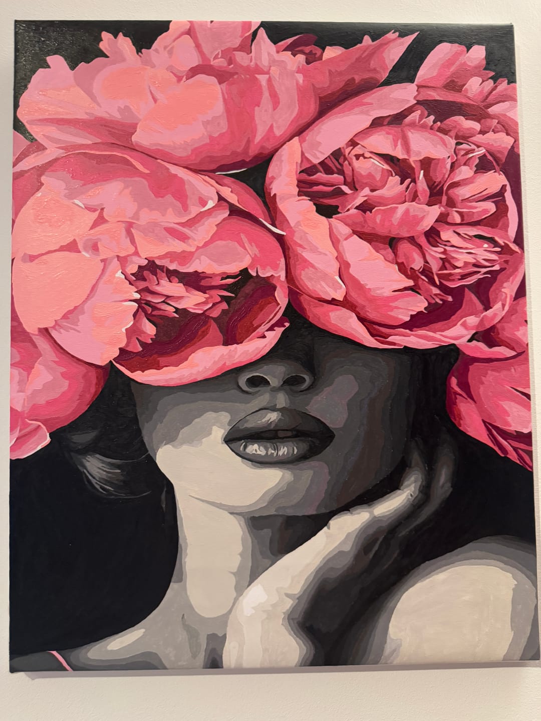 Customer photo review of Noir Woman | Paint by Numbers