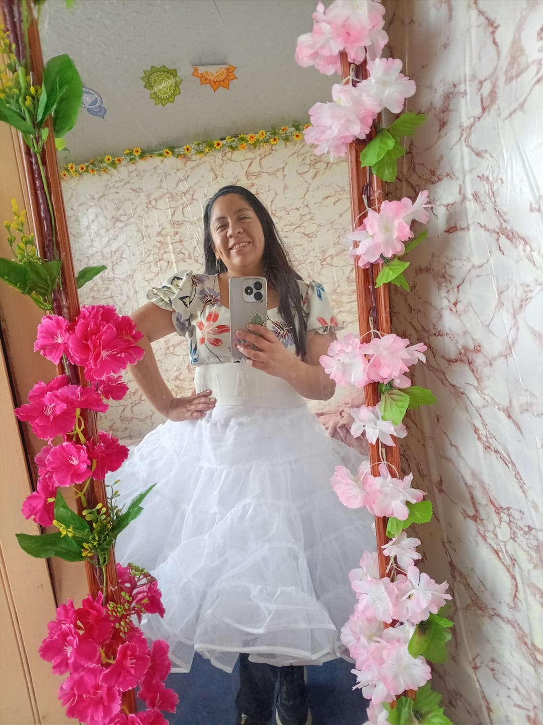 Customer photo review of Falso folklorico BLANCO, 3 capas