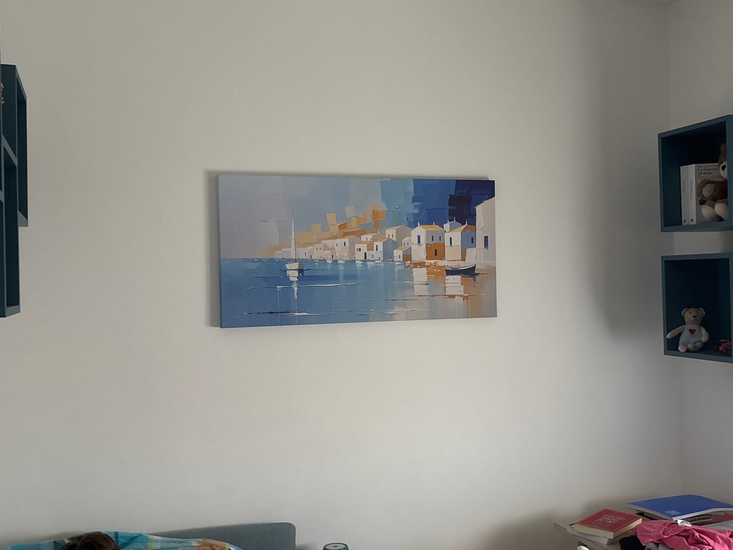 Customer photo review of Mattino a Cala Dorata – L’azzurro del Mediterraneo che illumina la tua casa.