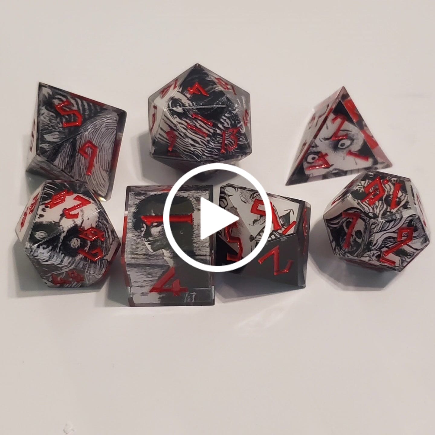 Customer video review of PRE-ORDER | Junji Ito Collection Sharp Edged Resin Dice Set