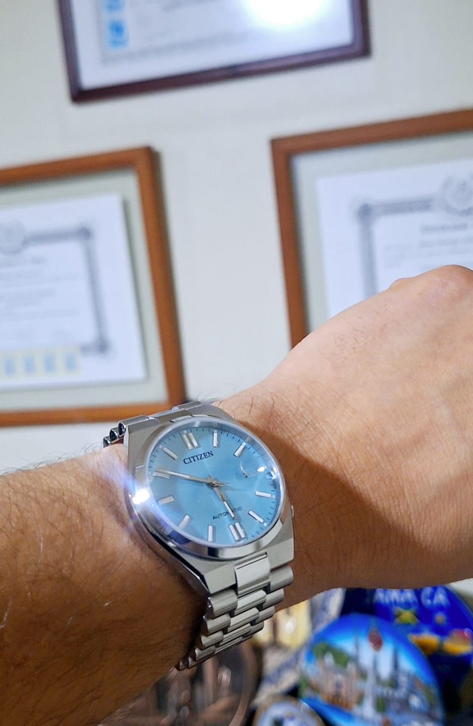 Customer photo review of Reloj Citizen Automatic NJ0151-88M Tsuyosa Sapphire Tiffany 40mm