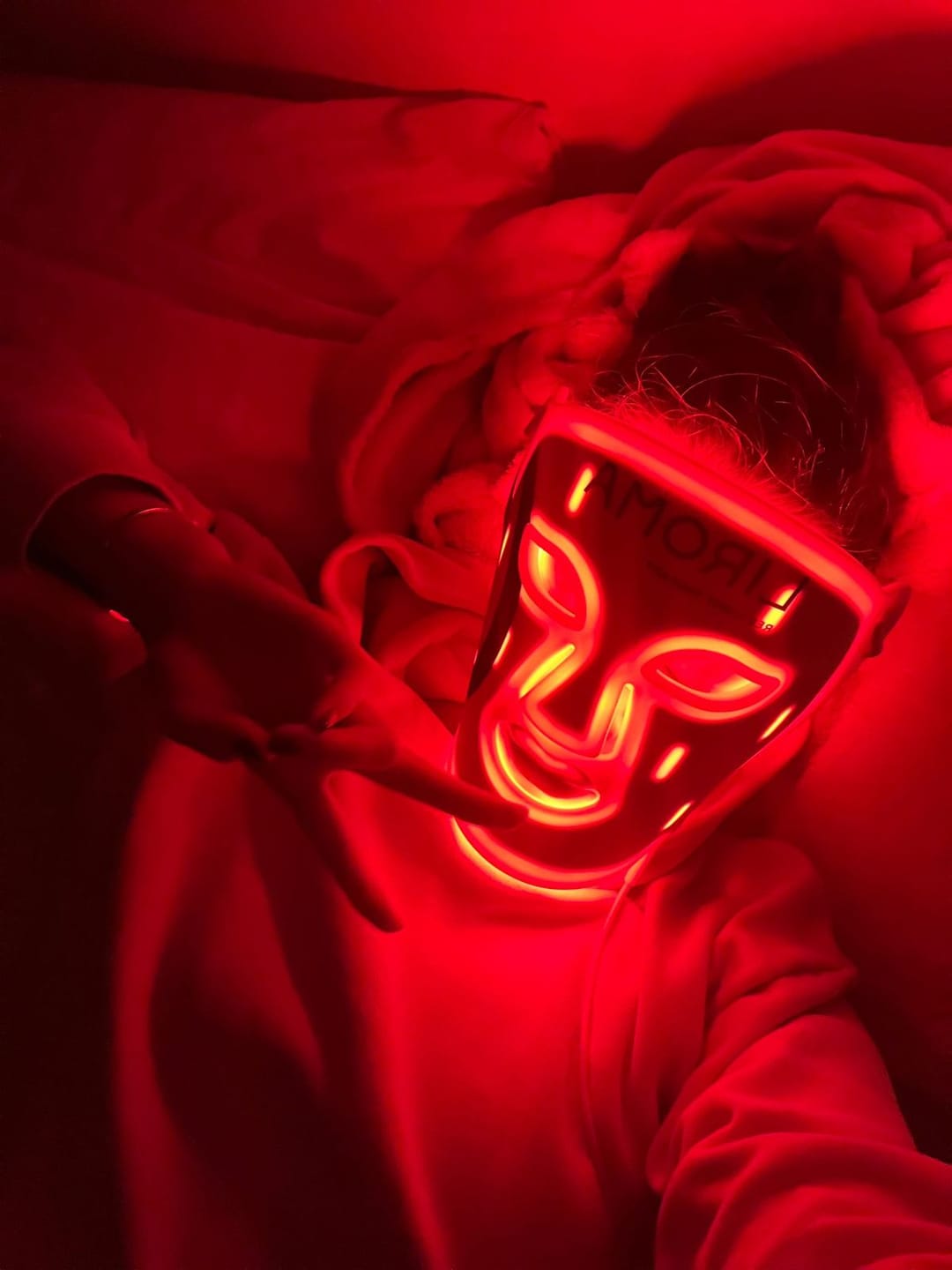 Customer photo review of GLOW® LED Gezichtsmasker - Lichttherapie met Nabij-Infrarood & Roodlicht