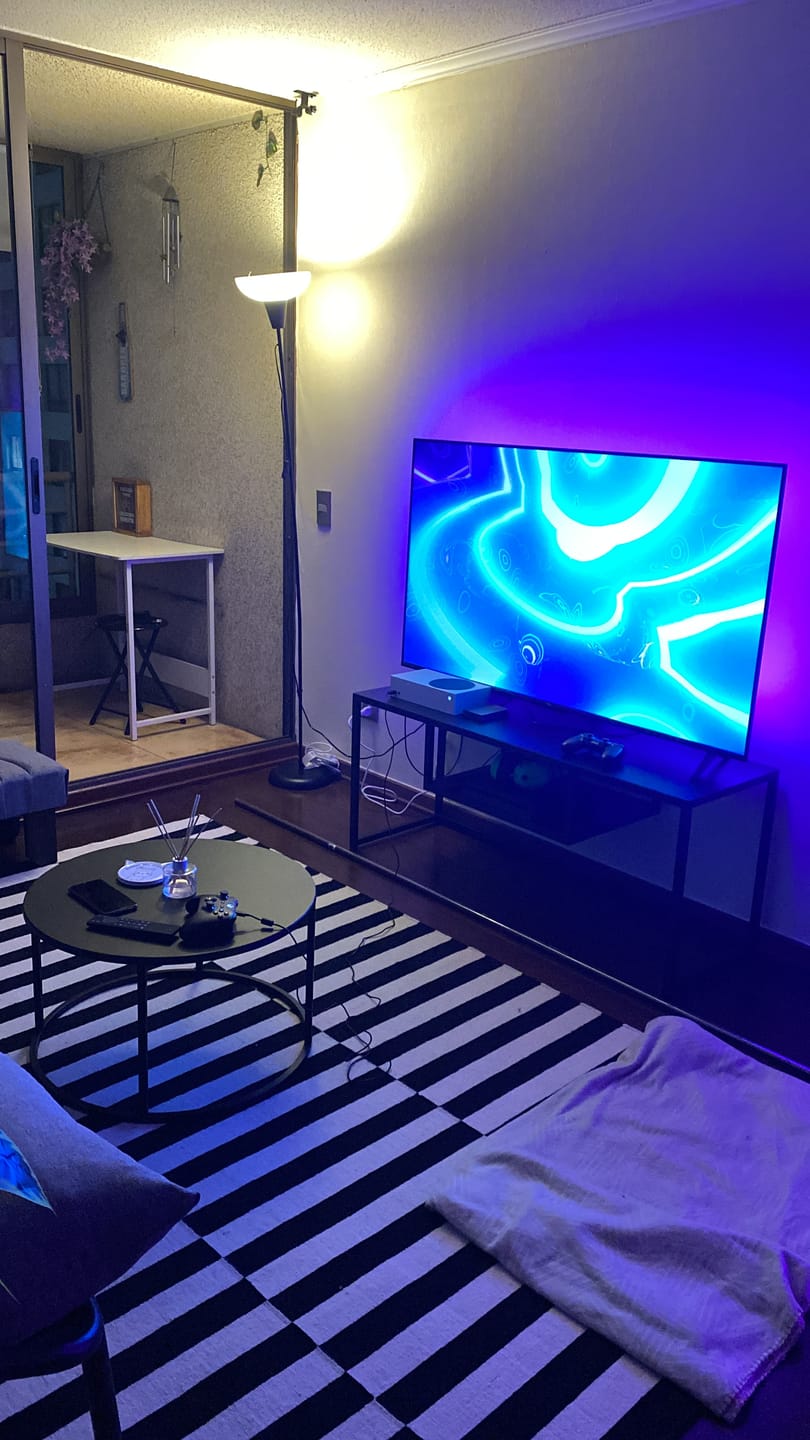 Customer photo review of Mesa de centro circular METAL — Kallfu.cl