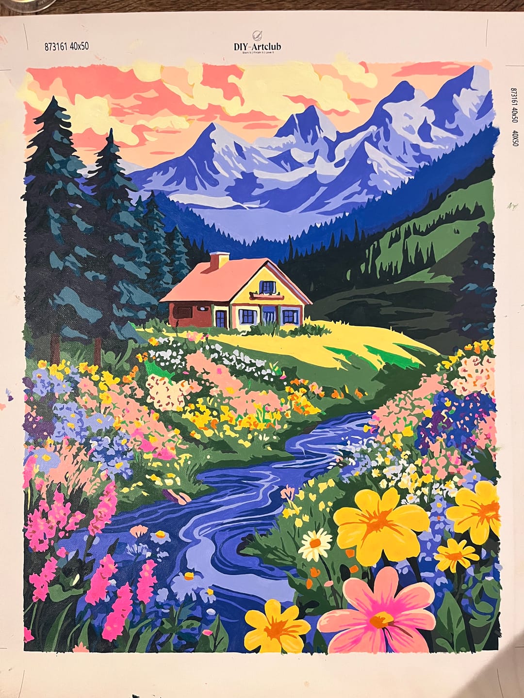 Customer photo review of Colorful House in the Forest 2 | Paint by Numbers