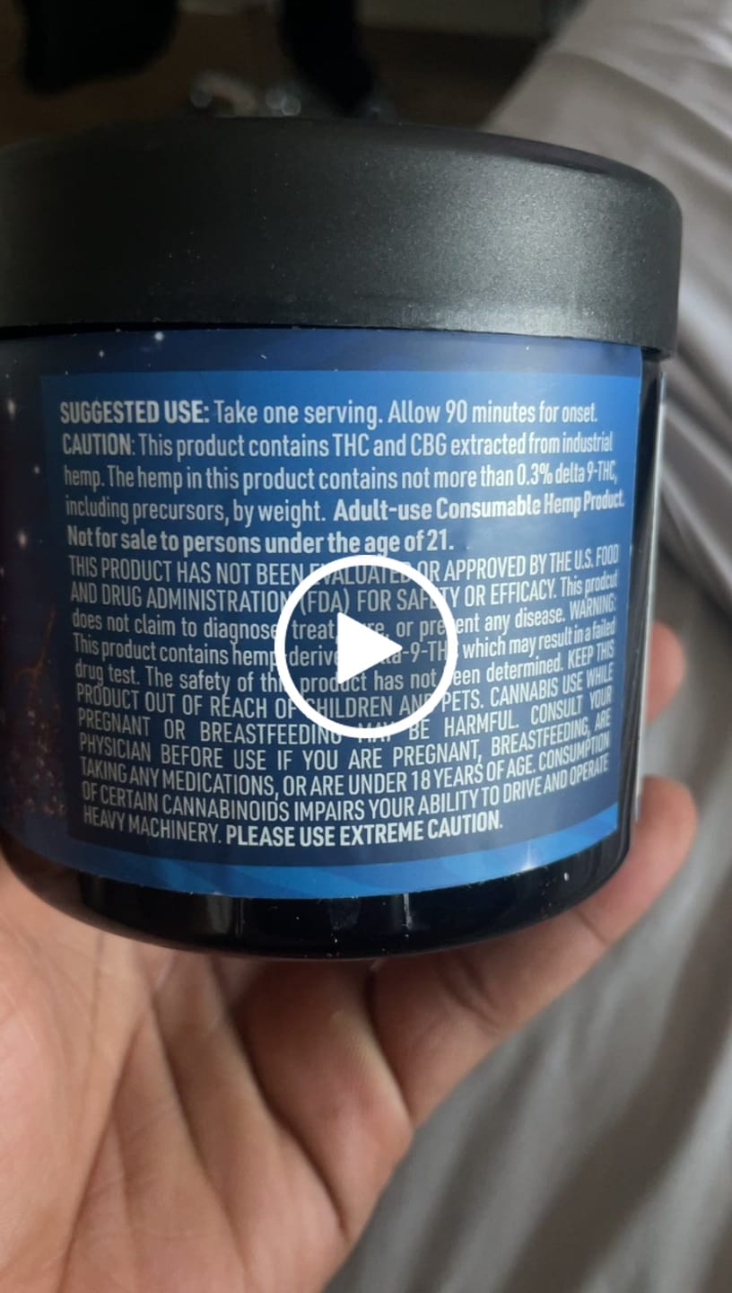 Customer video review of 900MG Yummy Gummy D9
