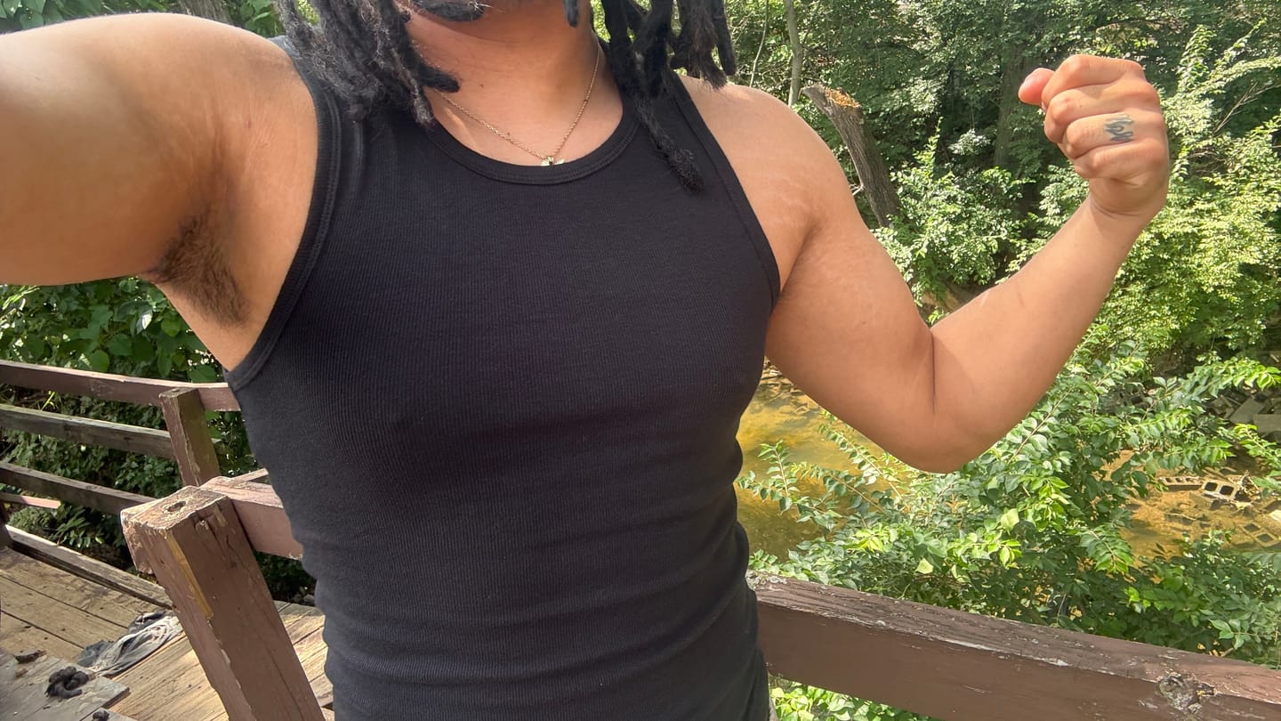 Customer photo review of Premium Ultra-Soft Cotton Fitted Tank 3 Pack