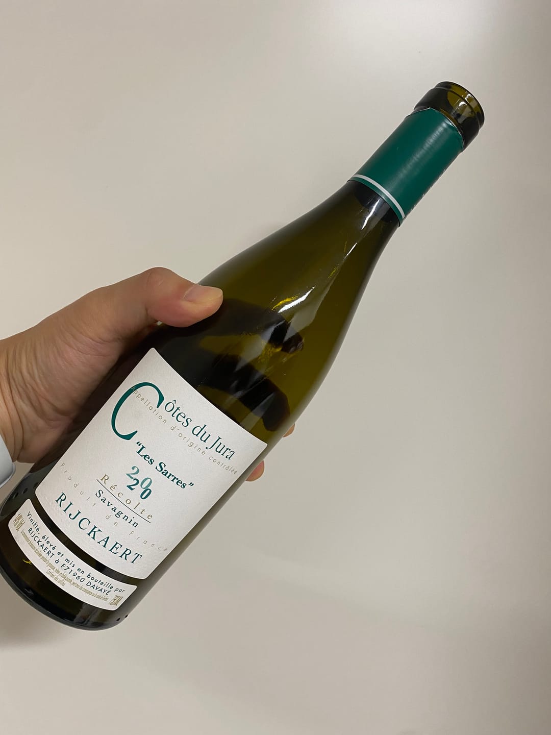 Customer photo review of Domaine Rijckaert Cotes du Jura Les Sarres Savagnin 2023