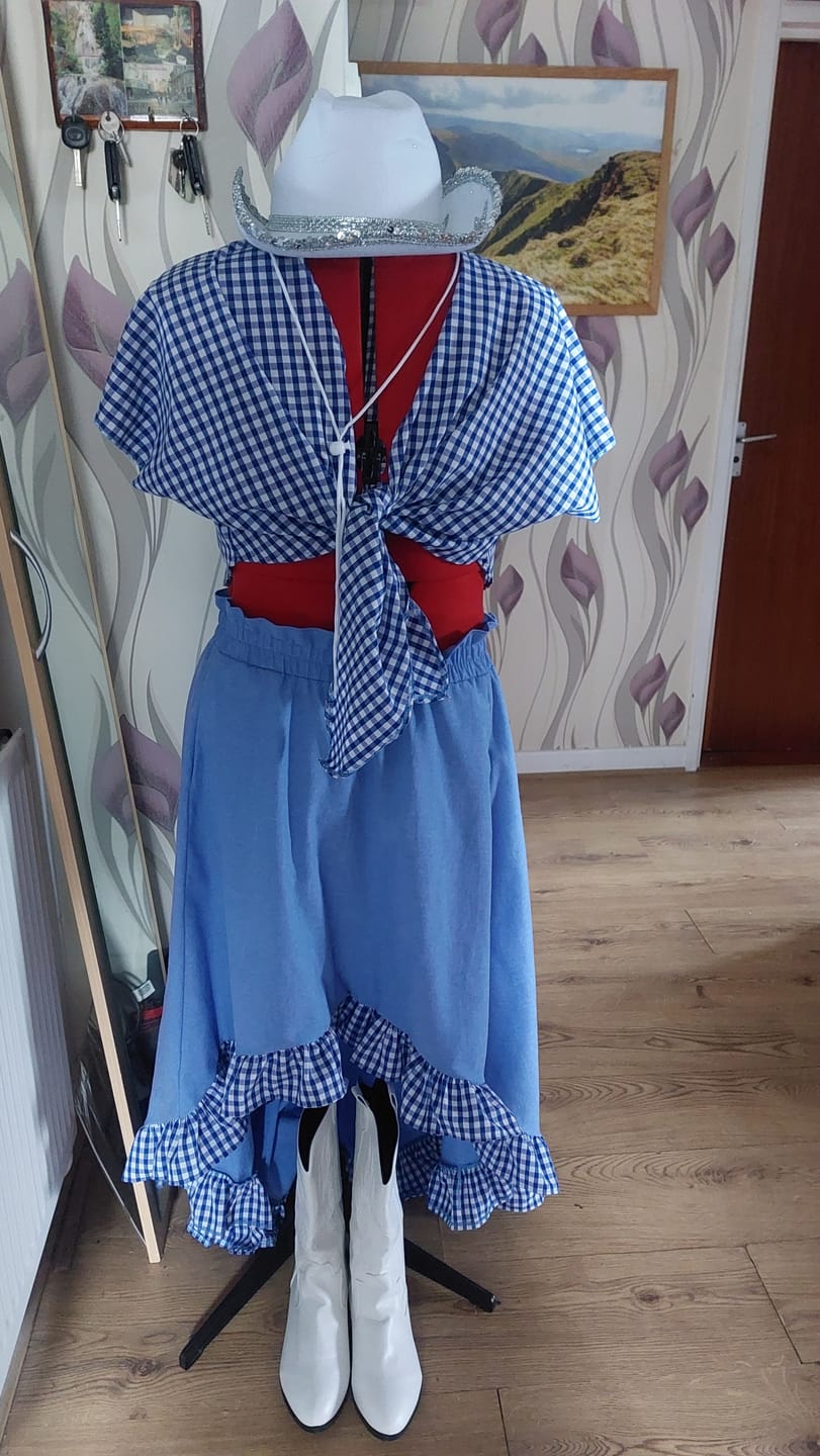 Customer photo review of Plain Blue Chambray Denim Fabric