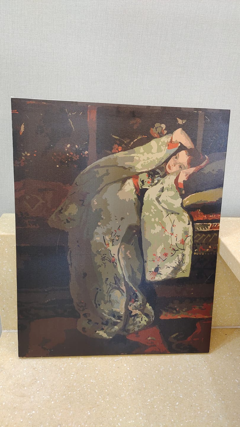 Customer photo review of Girl in a White Kimono - George Hendrik Breitner | Paint by Number