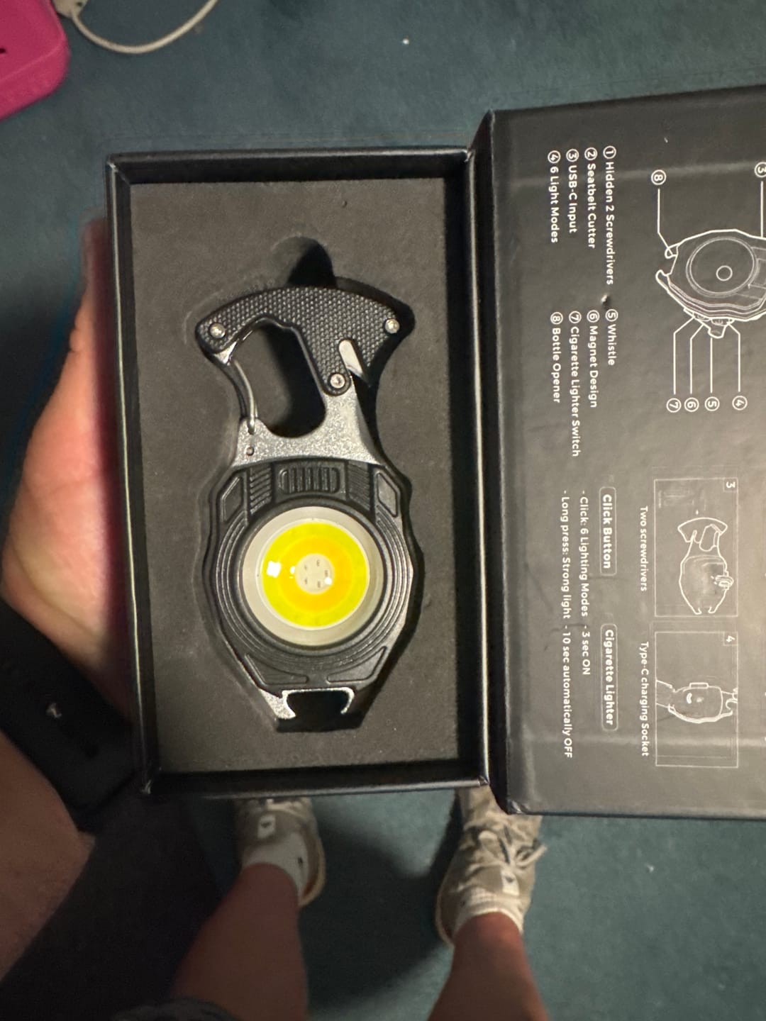 Customer photo review of 80Eighty® Flashlight Keychain