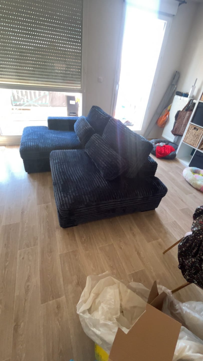 Customer photo review of Canapé d'angle convertible grande méridienne MONTPARNASSE