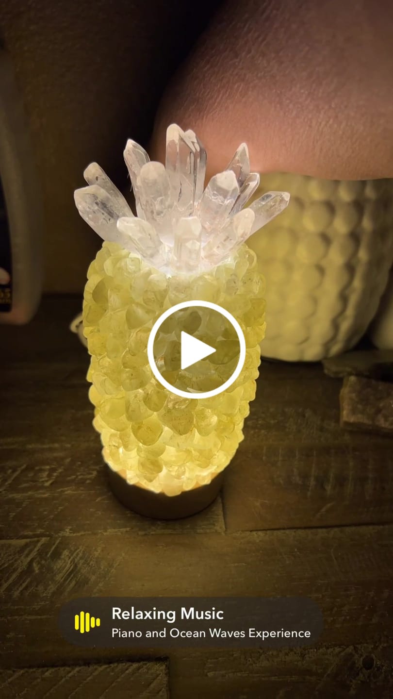 Customer video review of Energetic Positivity Citrine Lamp