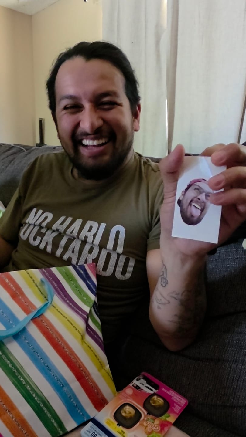 Customer photo review of Custom Photo Face Temporary Tattoo