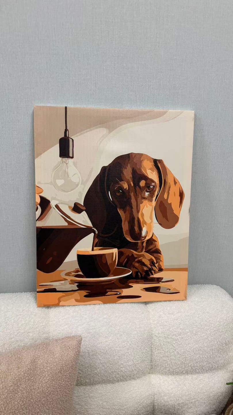 Customer photo review of Dachshund Brew | Paint by Number