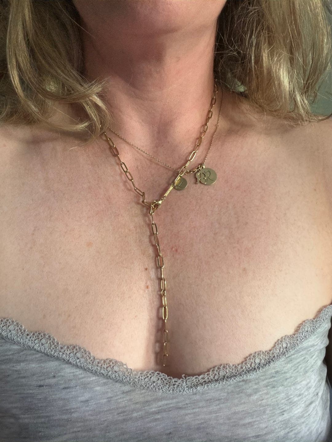 Customer photo review of Extended Paperclip Necklace